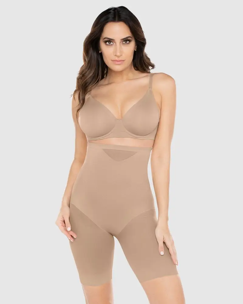 Miraclesuit Sheer Shaping High Waisted Thigh Slimmer Short - Nude