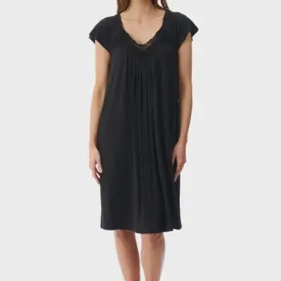 Givoni Short Sleeve Nightie - Black