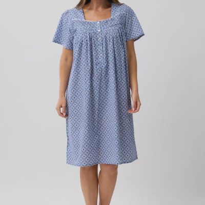 Schrank Morocco Short Sleeve Nightie - Navy