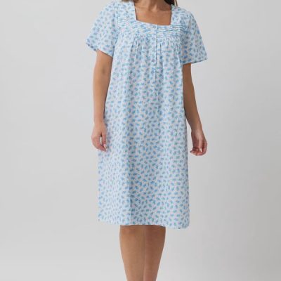 Schrank Rosebud Short Sleeve Nightie - Blue